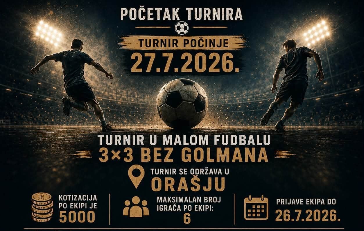 Фудбалски спектакл у Орашју: Турнир 3×3 окупља екипе крајем јула